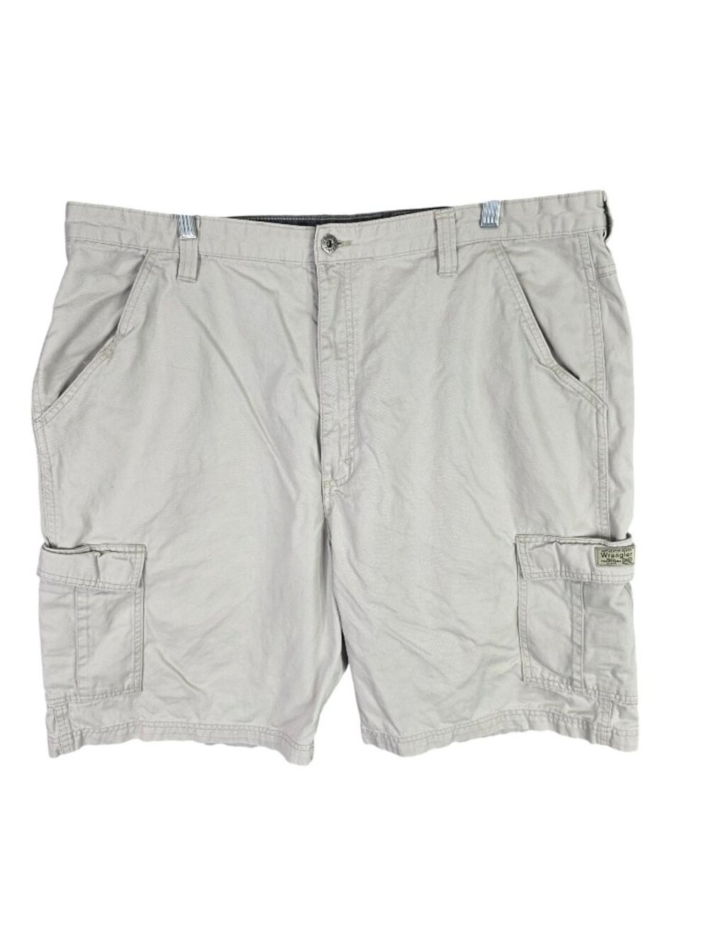 Mens Wrangler Beige Cargo Shorts 100% Cotton Casual 10.5" Inseam Size 40